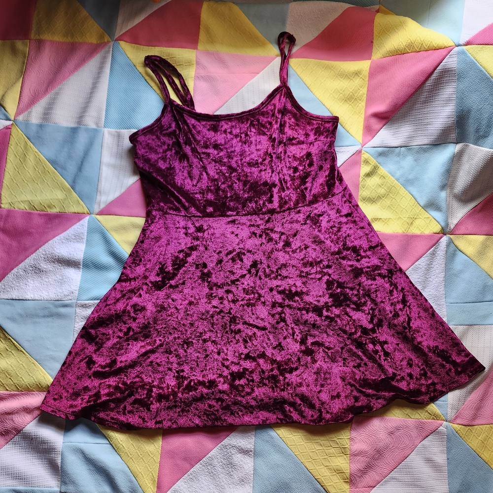 Material Girl Rich Purple Velvet Top